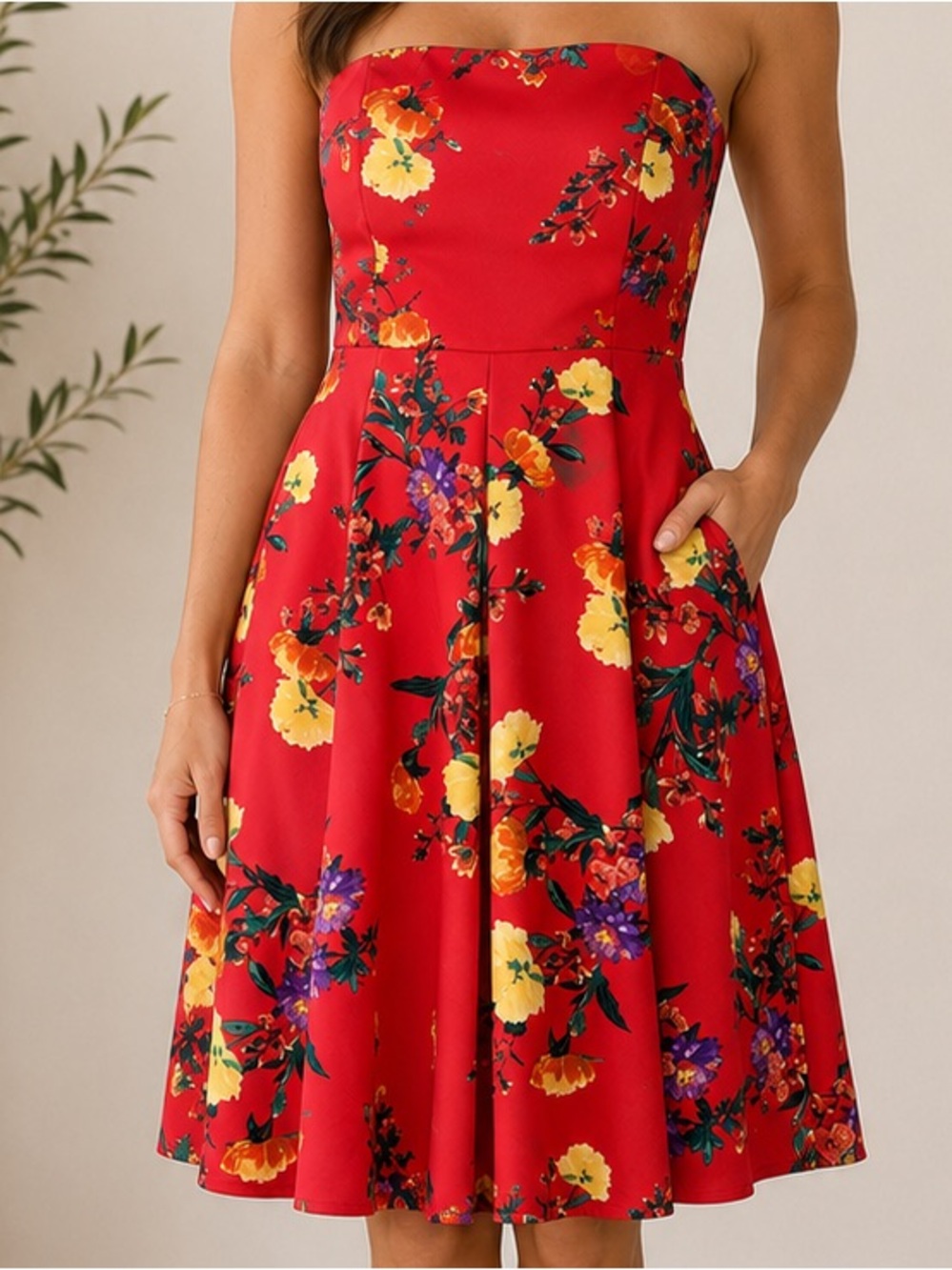 New York & Company Stretch XL Strapless Dress New